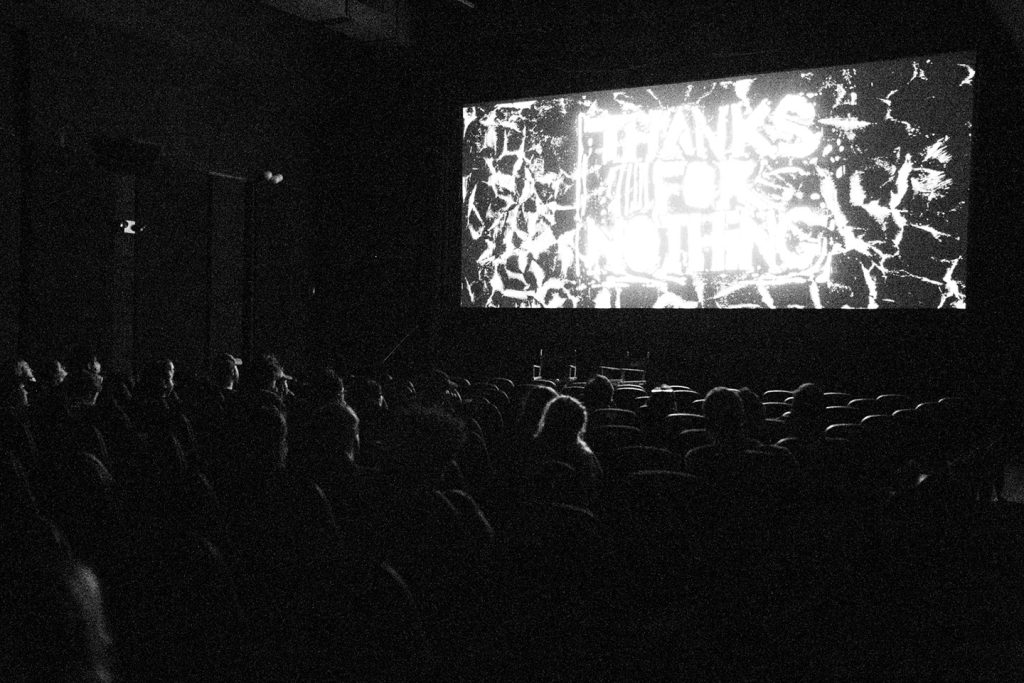 Audience watches title credit of Thanks for Nothing