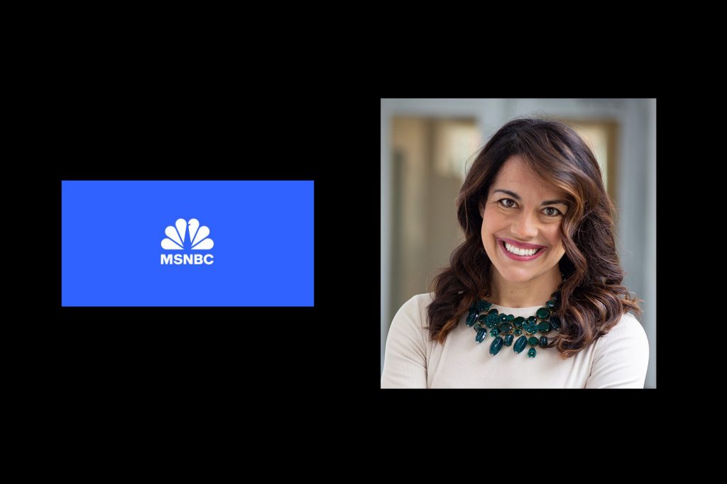 msnbc masthead next to headshot of Natalia Mehlman Petrzela