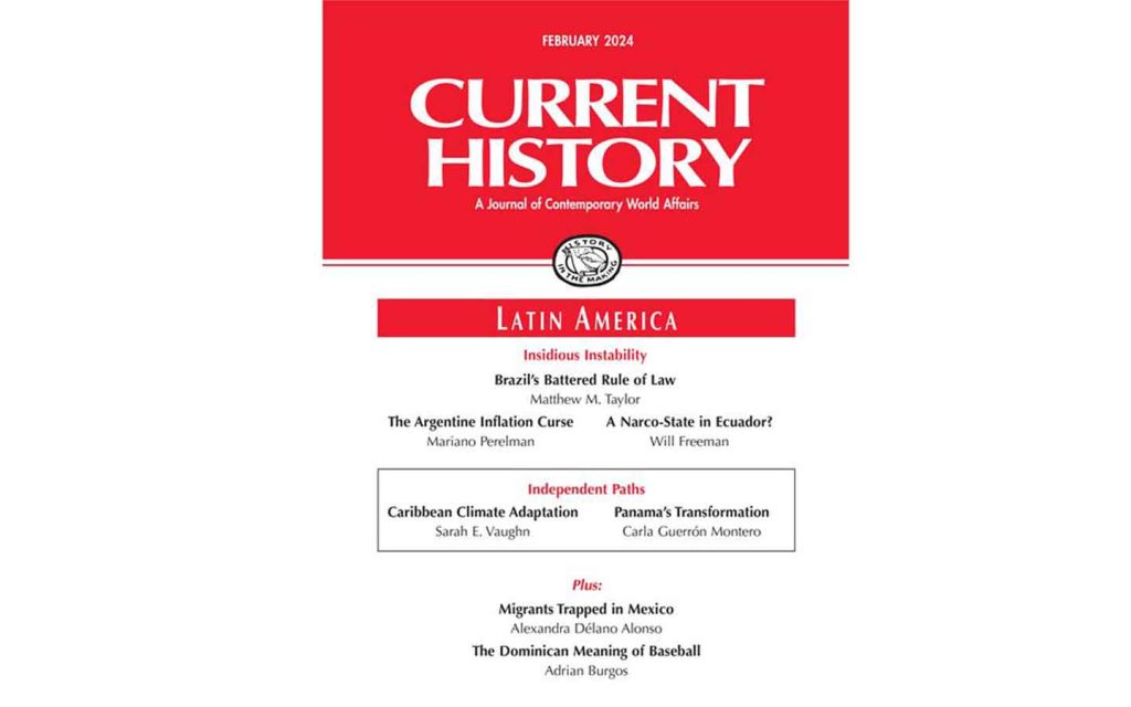 Cover of Current History journal listing contributors